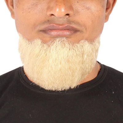 BC GOODS BY Mens Hollywood Synthetic Facial Hair Stylish & Easy Beard, Blonde