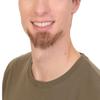 BC GOODS BY Men's Fake Goatee Beard with Human Hair Look Novelty Facial Accessory, Dark Brown view 2