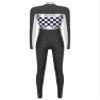 Alvivi Women's Race Car Driver Full Jumpsuit Costume Plaid Long Sleeve Romper Racer Outfit Halloween Black 3X-Large view 4
