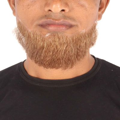 BC GOODS BY Mens Hollywood Synthetic Facial Hair Stylish & Easy Beard, Light Brown