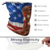 VFKLT American Flag with Cowboy Boots Face Mask Sun Dust Protection Neck Gaiter Scarf Face Covering Headwear Bandana for Men Women view 3