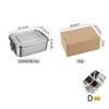 IGRIXLSD 1pc Lunch Box 1200ML With 3 Compartments, Stainless Steel Portable Sealed Bento Box Suitable For Outdoor Camping view 2