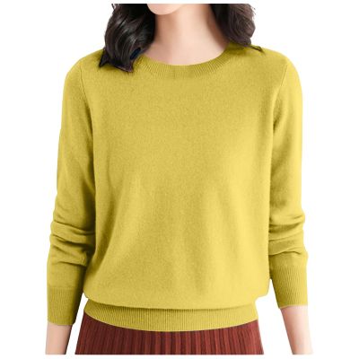 Women's Casual Crew Neck Solid Color Pullover Fleece Sweater Fashion Top Winter Clothes for Women Women Sweaters