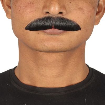 BC GOODS BY Men's Authentic Human Hair Mustache for Cosplay, Black