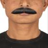 BC GOODS BY Men's Authentic Human Hair Mustache for Cosplay, Black view 1