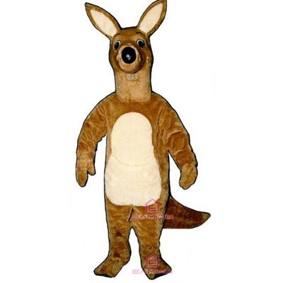 Brown Kangaroo Mascot Costume Adult Size for Men & Women with Built-in Fan Inside the Head