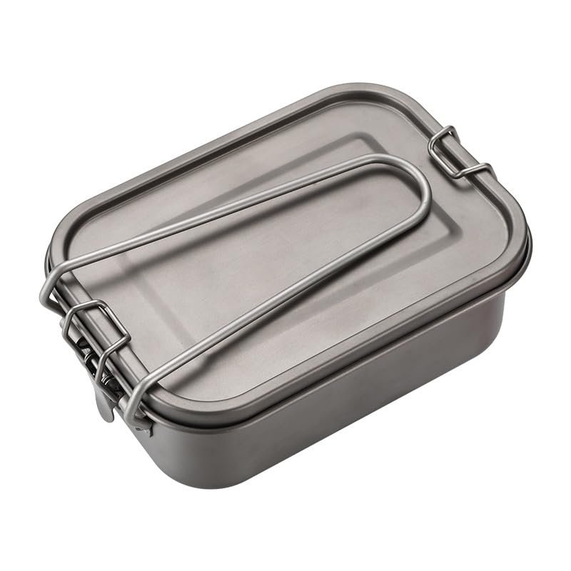 IGRIXLSD 1PC Pure Titanium Lunch Box 750ML, Portable Folding Bento Box Suitable For Outdoor Camping Or Home Use