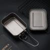 IGRIXLSD 1PC Pure Titanium Lunch Box 750ML, Portable Folding Bento Box Suitable For Outdoor Camping Or Home Use view 4