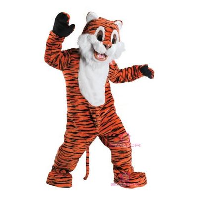 Deluxe Tiger Mascot Costume Adult Size for Men & Women with Built-in Fan Inside the Head