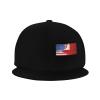 Joisbs USA American Flag and Tonga Flag Classic Unisex Sun Hat with Flat Brim - Adjustable and Stylish for Outdoor Adventures! Black view 4