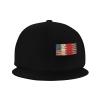 Joisbs Bahrain Flag Bahraini American Flag Classic Unisex Sun Hat with Flat Brim - Adjustable and Stylish for Outdoor Adventures! Black view 4