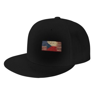 Joisbs Czech Republic Flag Czech American Flag Classic Unisex Sun Hat with Flat Brim - Adjustable and Stylish for Outdoor Adventures! Black