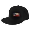 Joisbs Czech Republic Flag Czech American Flag Classic Unisex Sun Hat with Flat Brim - Adjustable and Stylish for Outdoor Adventures! Black view 1