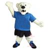 Fancy White Soft Bear Mascot Costume Adult Size for Men & Women with Built-in Fan Inside the Head