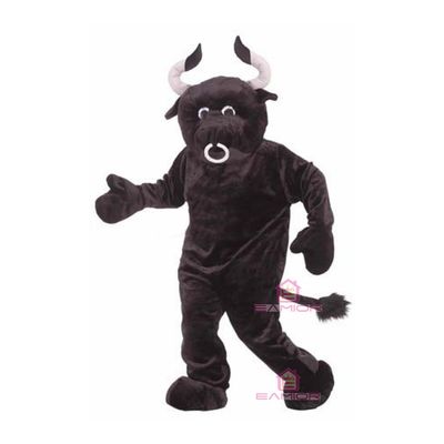 Deluxe Plush Bull Mascot Costume Adult Size for Men & Women with Built-in Fan Inside the Head