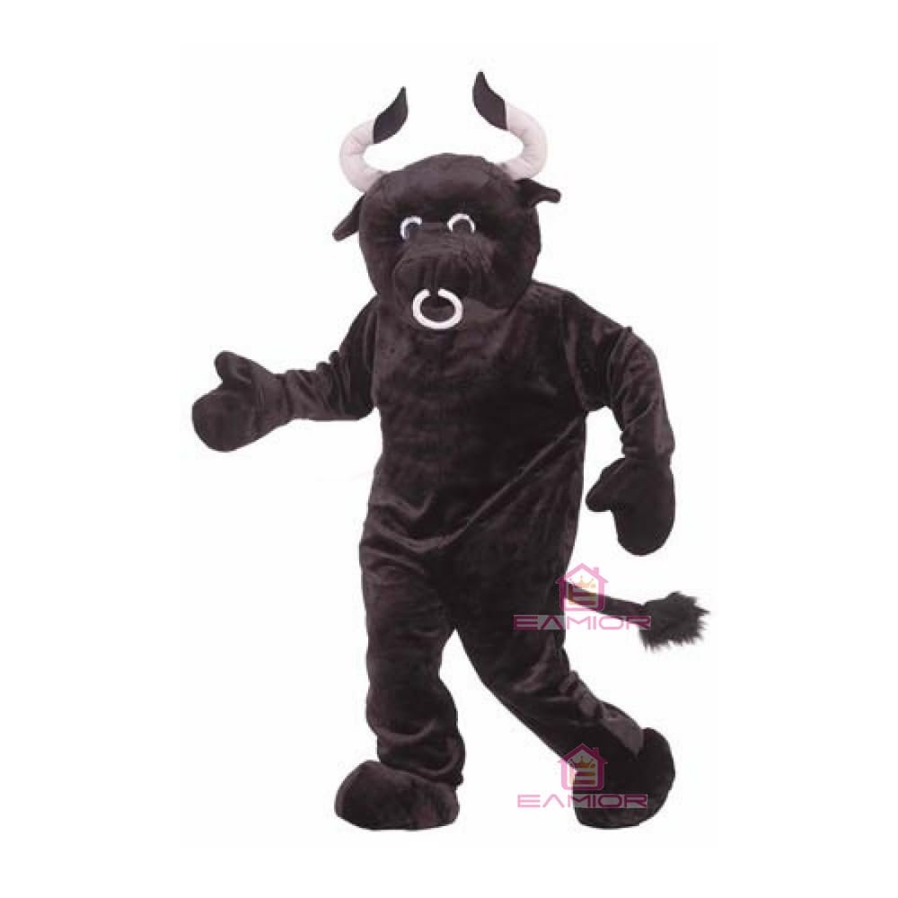 Deluxe Plush Bull Mascot Costume Adult Size for Men & Women with Built-in Fan Inside the Head