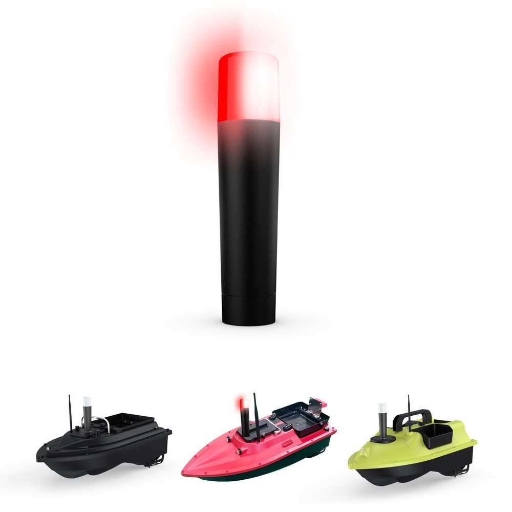 15 Hours Life Portable RC Fishing Bait Boat Magnetic Navigation Light, Rechargeable and IP 67 Waterproof Night Light for Fishing Bait Boat