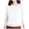 Women's Casual Crew Neck Solid Color Pullover Fleece Sweater Fashion Top Winter Clothes for Women Cardigan Sweaters for Women Lightweight view 1
