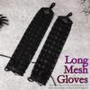 GEMILY Lace Fingerless Long Gloves Tea Party Gloves for Women (Black) view 4