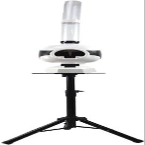 Badminton Serving Machine, Automatic Badminton Pitching Machine with Extended Ball Barrel and Metal Bracket, Fixed-Point Serving/Automatic Drop/Elevation Serve, Adjustable Tee Distance and Time