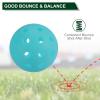 PATIKIL Luminous Pickleball Balls, 40 Holes Glow in The Dark Pickleball 3 Pack Outdoor Pickleball Balls with Mesh Bag for Indoor and Outdoor Sport, Light Blue view 3