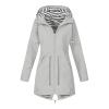 NAMTYQX Long Sleeve Oversized Fall Casual Jacket for Women College Button Front Hooded Polyester Blouse Waterproof Loose Fit Solid Jacket Women Yellow view 1