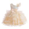 Girls' Clothing Sets Puffy Dress Dress Dinner Performance Gown Wedding Dresses (Beige, 7-8 Years) view 1