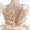 Girls' Clothing Sets Puffy Dress Dress Dinner Performance Gown Wedding Dresses (Beige, 7-8 Years) view 4