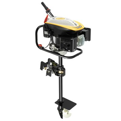 4 Stroke 9HP Outboard Motor, 225CC Heavy Duty Long Shaft Fishing Boat Engine Marine Engine w/Air Cooling&TCI Ignition, Gas Powered Outboard Boat Motor for Fishing, Aquaculture, Outdoor Adventure