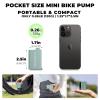 Mini Bike Pump Portable Tire Pump, Max 120 PSI Electric Bicycle Pump, Tiny Air Pump Bicycle Inflator for Schrader & Presta Valve, Road Bike, Mountain Bike, E-Bike, Motorcycle and Balls view 2