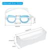 PATIKIL Swim Goggles Unisex, Pool Swimming Goggles Sun Rays Resistance No Leaking with Storage Box for Teenagers, White/Blue view 2