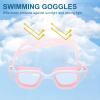 PATIKIL Swim Goggles Unisex, Pool Swimming Goggles Sun Rays Resistance No Leaking with Storage Box for Teenagers, White/Blue view 4