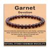 AD Beads Handmade Gemstone Stretch Elastic Bracelet Crystal Healing Reiki Nature's Beauty and Spiritual Essence Unisex (6mm, Garnet (Devotion)) view 1