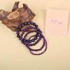 AD Beads Handmade Gemstone Stretch Elastic Bracelet Crystal Healing Reiki Nature's Beauty and Spiritual Essence Unisex (4mm, Amethyst (Love Guardian)) view 4