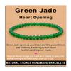 AD Beads Handmade Gemstone Stretch Elastic Bracelet Crystal Healing Reiki Nature's Beauty and Spiritual Essence Unisex (4mm, Green Jade (Heart Opening)) view 1