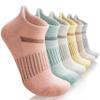 Anlisim 6 Pairs Merino Wool Ankle Running Hiking Socks Compression Support Breathable Thick Cushion No Show Socks for Women Men(Ivory/Beige/Pink, Large) view 1