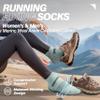Anlisim 6 Pairs Merino Wool Ankle Running Hiking Socks Compression Support Breathable Thick Cushion No Show Socks for Women Men(Ivory/Beige/Pink, Large) view 2