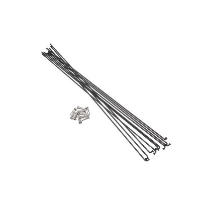 QIAOJUNMING 10Sets 14g for Bicycle Stainless Steel Spokes with Nipples Outdoor Mountain Road Bike High Strength Spokes Wires Cycling Repair Tool(288MM)