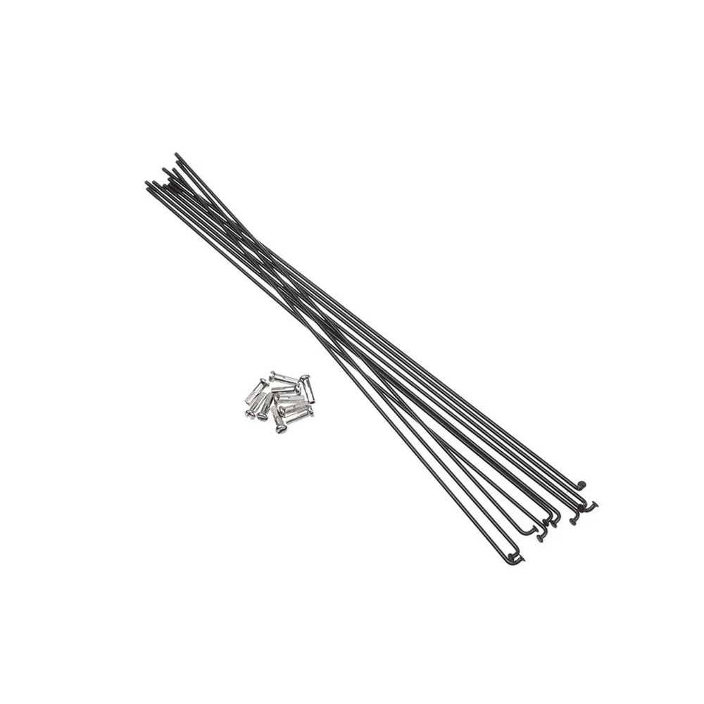 QIAOJUNMING 10Sets 14g for Bicycle Stainless Steel Spokes with Nipples Outdoor Mountain Road Bike High Strength Spokes Wires Cycling Repair Tool(288MM)