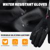 Dr.Warm Rechargeable Heated Gloves for Men Women, Water-Resistant Leather, Touchscreen Compatible for Winter Driving, Walking view 3