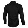 Men's Shirt Long Sleeve Soild Top Casual Button Down Collared Beach Shirts Regular Fit Business Dress Shirts (XX-Large,Black) view 2