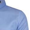 Men's Shirt Long Sleeve Soild Top Casual Button Down Collared Beach Shirts Regular Fit Business Dress Shirts (X-Large,Light Blue) view 4
