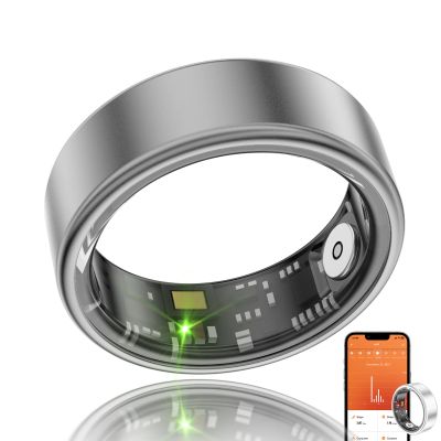 viohead Smart Ring Health Fitness Tracker, Size First with Sizing Kit, Activity & Sleep Tracker/Stress/Heart Rate Monitor, Waterproof Smart Ring for Men/Women, No App Subscription (Black, 12)
