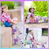 Kids Roller Skates Adjustable Roller Skates Girls Ages 3-12, 4 Size Adjustable Kids Skates, with 4 Light UP Wheels, Roller Skates for Toddlers Beginner (Purple, S) view 2