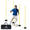 SEAOTTER Soccer Agility Poles Set, 4/6/10 Pcs 6ft Detachable Sports Trainning Speed Poles Slalom Poles with Rubber Base, Agility Training Equipment for Football, Rugby, Basketball, Indoor & Outdoor view 1