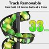 Tennis Ball Dropping Machine, Tennis Ball Feeder Tennis Machine, Tennis Serving Machine with Removable Track, 1.5-3.2 Meters Height Adjustable, 33 Balls, for Beginners, Tennis Teaching and Training view 2