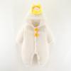Fleece Bear Suit Baby Jumpsuit Winter Baby Girl Snowsuit Toddler Winter Clothes Infant Coat Jacket (White, 0-3 Months) view 3