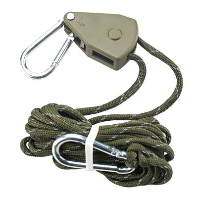 BOSTYY Adjustable Heavy Duty Rope Hanger Reinforced Metal Internal Gear Ratchets for Growing Light Fixtures Loose Proof