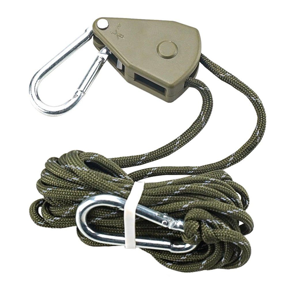 BOSTYY Adjustable Heavy Duty Rope Hanger Reinforced Metal Internal Gear Ratchets for Growing Light Fixtures Loose Proof