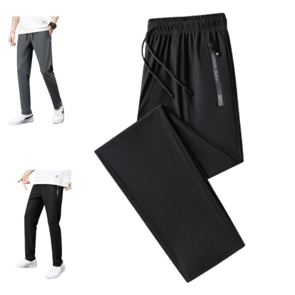 Comfy Fit Pants for Women  Stretch Active Lounge Pants  Soft Breathable Pants for Older Women (Black Straight,X-Small)
